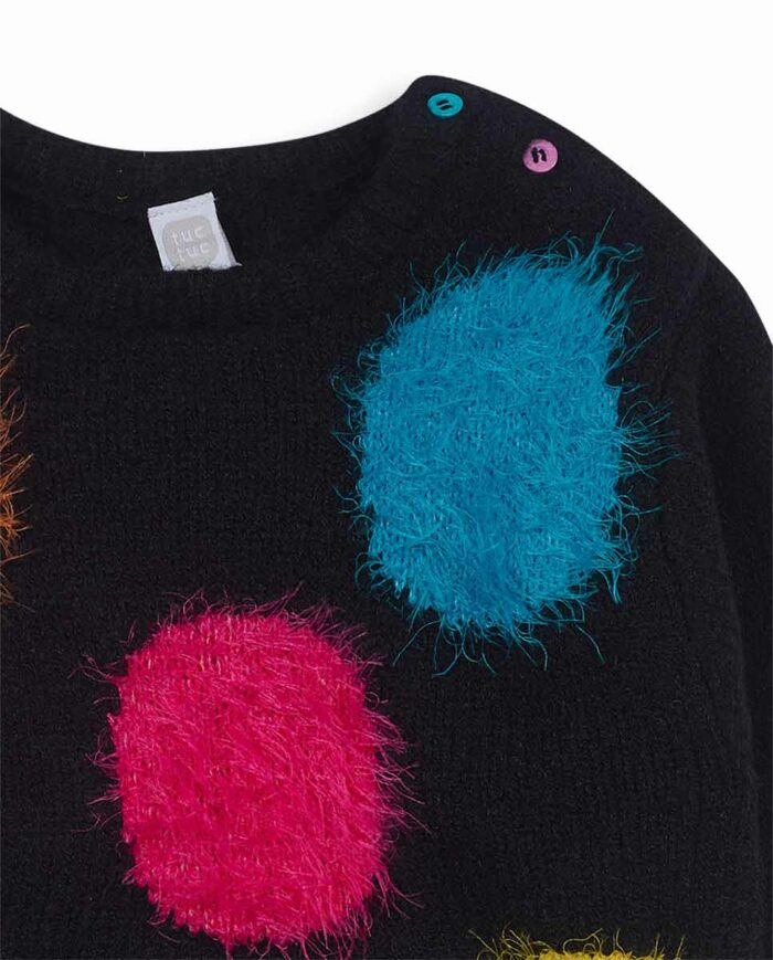 Maglia nera con pois bambina Tuc Tuc - immagine 3