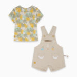 Salopette beige con maglia colorata da bambino della marca Tuc Tuc