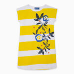 Abito a righe con fiori da bambina della marca Tuc Tuc