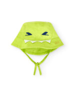 Cappello piatto verde da ragazzo collezione Tropadelic
