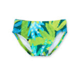 Costume da bagno slip verde da ragazzo collezione Tropadelic