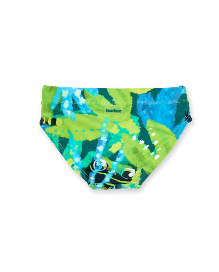 Costume da bagno slip verde da ragazzo collezione Tropadelic - immagine 4