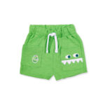 Bermuda da bambino in peluche verde collezione Tropadelic