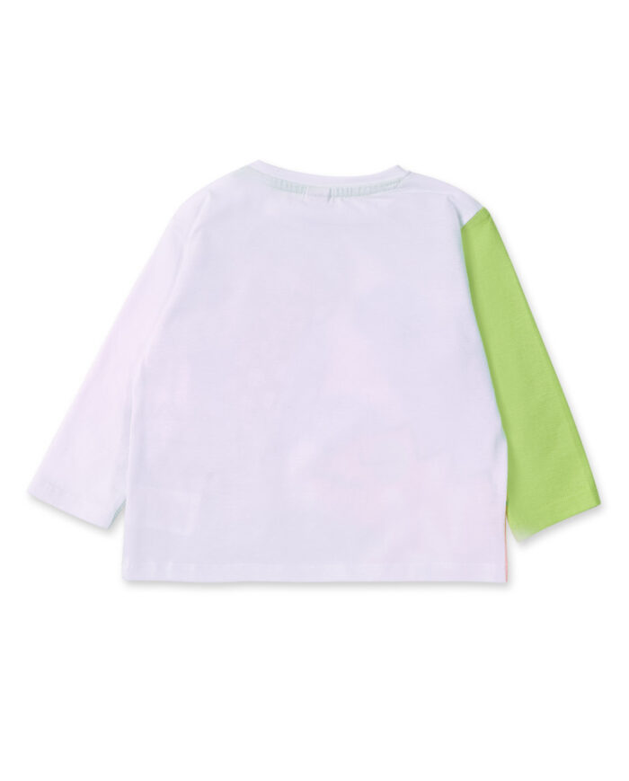 T-shirt lunga da bambino in maglia bianca collezione Tropadelic - immagine 2
