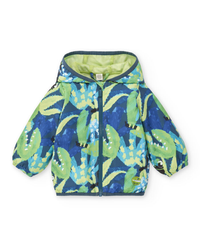 Giacca a vento verde da ragazzo collezione Tropadelic - immagine 1
