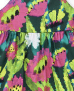 Abito da bambina in popeline verde collezione Tropadelic - immagine 2