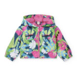 Giacca a vento verde da bambina collezione Tropadelic