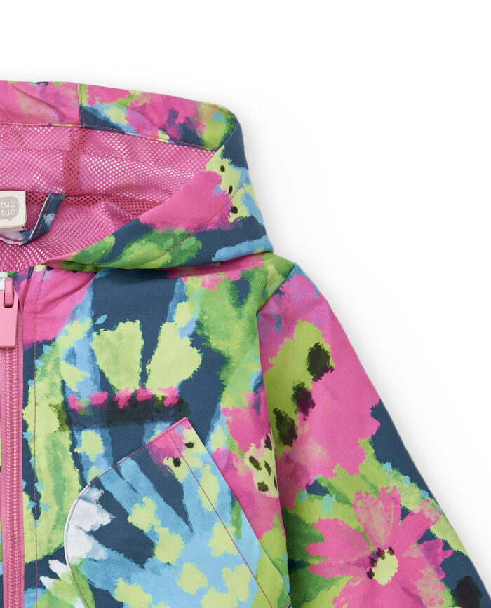 Giacca a vento verde da bambina collezione Tropadelic - immagine 3