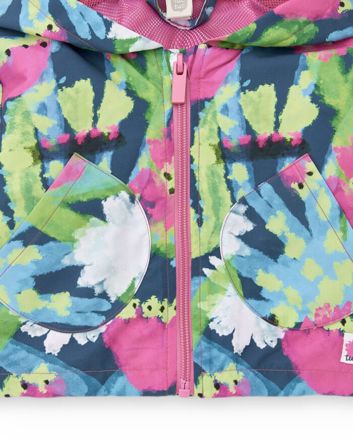 Giacca a vento verde da bambina collezione Tropadelic - immagine 2