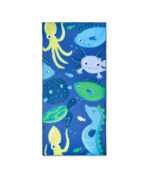 Asciugamano in microfibra blu per bambino collezione Ocean Wonders
