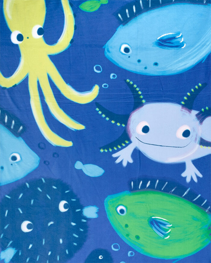 Asciugamano in microfibra blu per bambino collezione Ocean Wonders - immagine 4