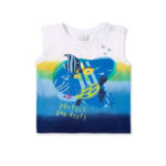 Canotta blu in maglia da bambino collezione Ocean Wonders