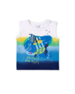Canotta blu in maglia da bambino collezione Ocean Wonders