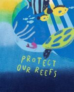 Canotta blu in maglia da bambino collezione Ocean Wonders - immagine 3