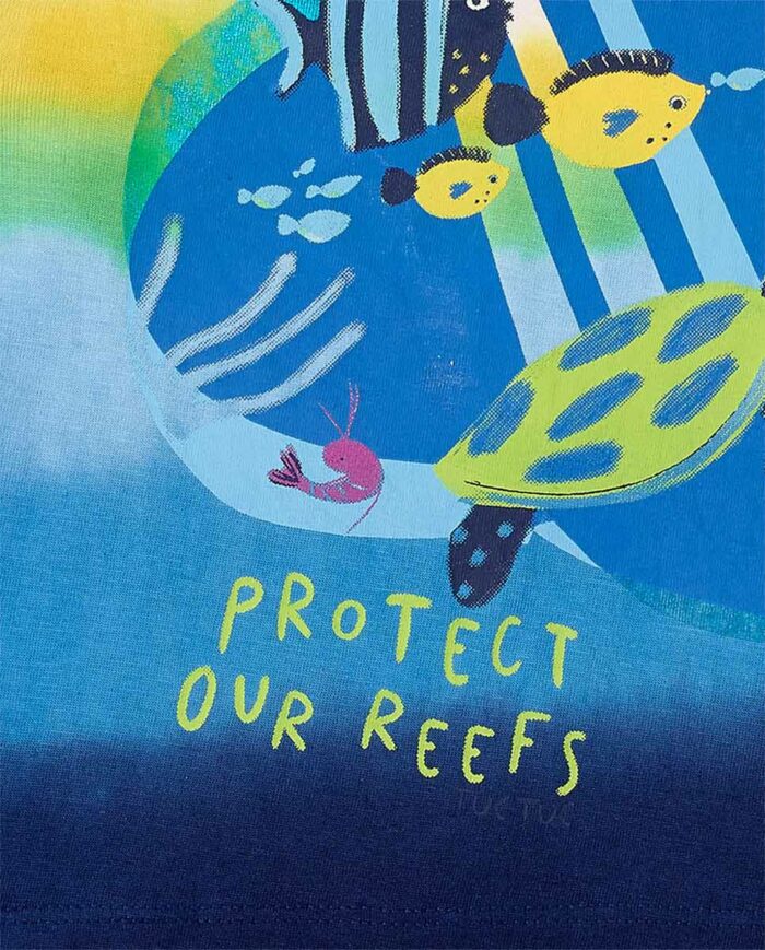 Canotta blu in maglia da bambino collezione Ocean Wonders - immagine 3