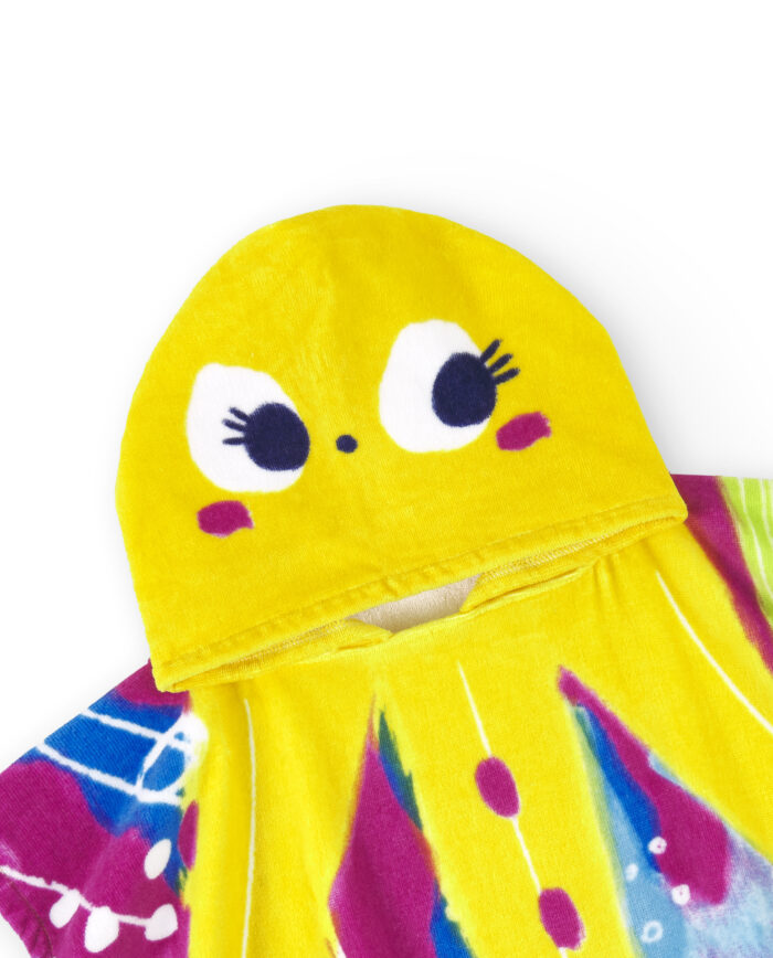 Asciugamano poncho giallo da bambina collezione Ocean Wonders - immagine 3