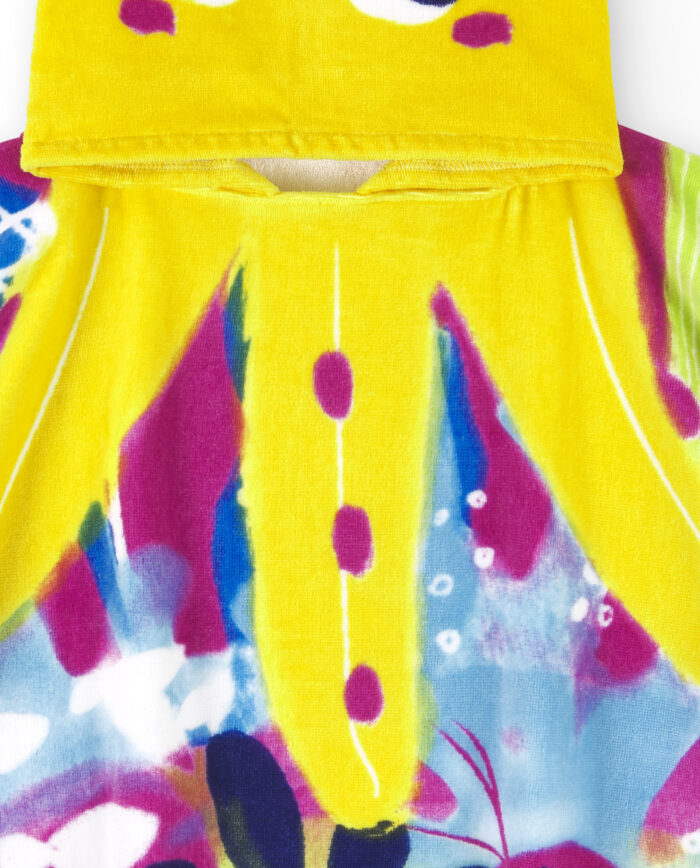 Asciugamano poncho giallo da bambina collezione Ocean Wonders - immagine 2
