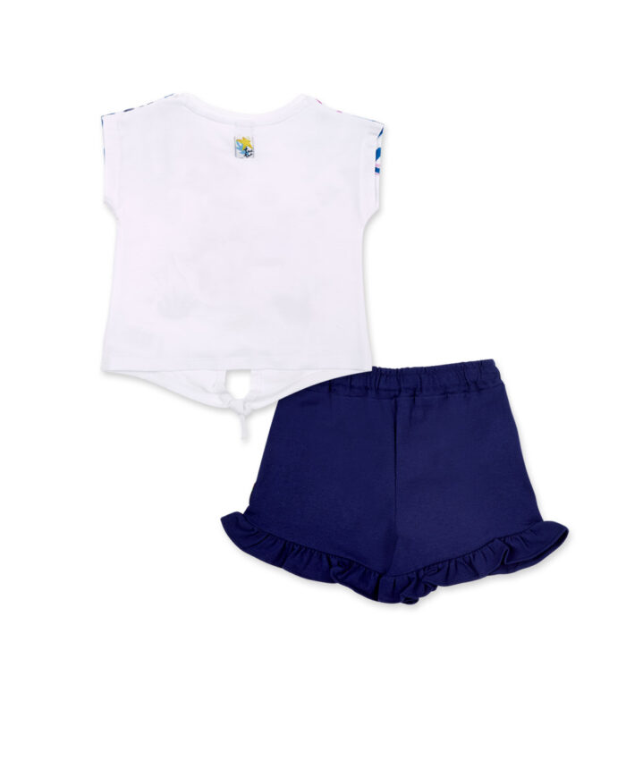 Completo in maglia bianco navy da bambina collezione Ocean Wonders - immagine 2