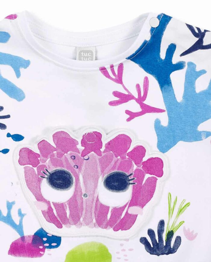 Completo in maglia bianco navy da bambina collezione Ocean Wonders - immagine 3