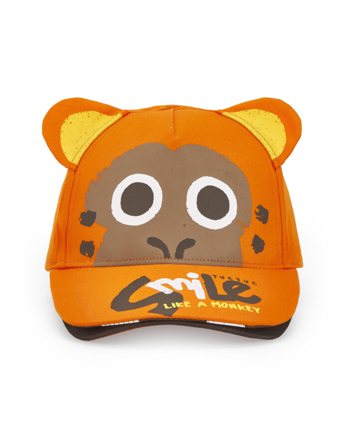 Berretto da ragazzo arancione collezione Banana Records - immagine 1
