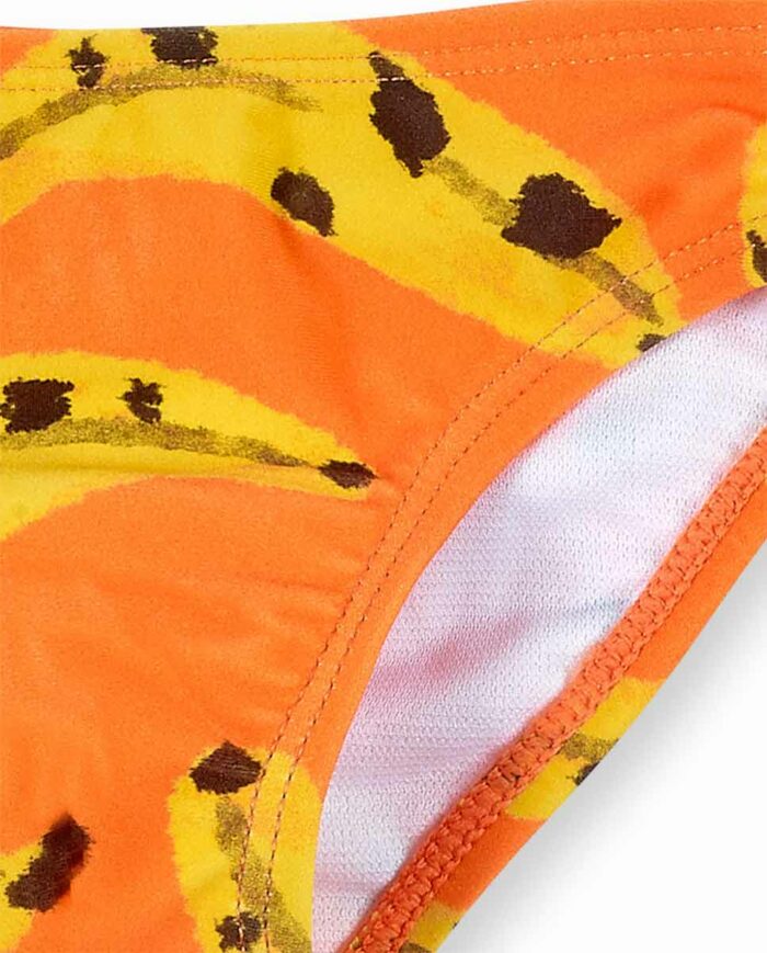 Slip da bagno arancioni da bambino collezione Banana Records - immagine 2