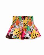 Gonna in popeline rosa da bambina collezione Banana Records - immagine 2