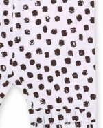 Completo arancione lavorato a maglia da bambina collezione Banana Records - immagine 4