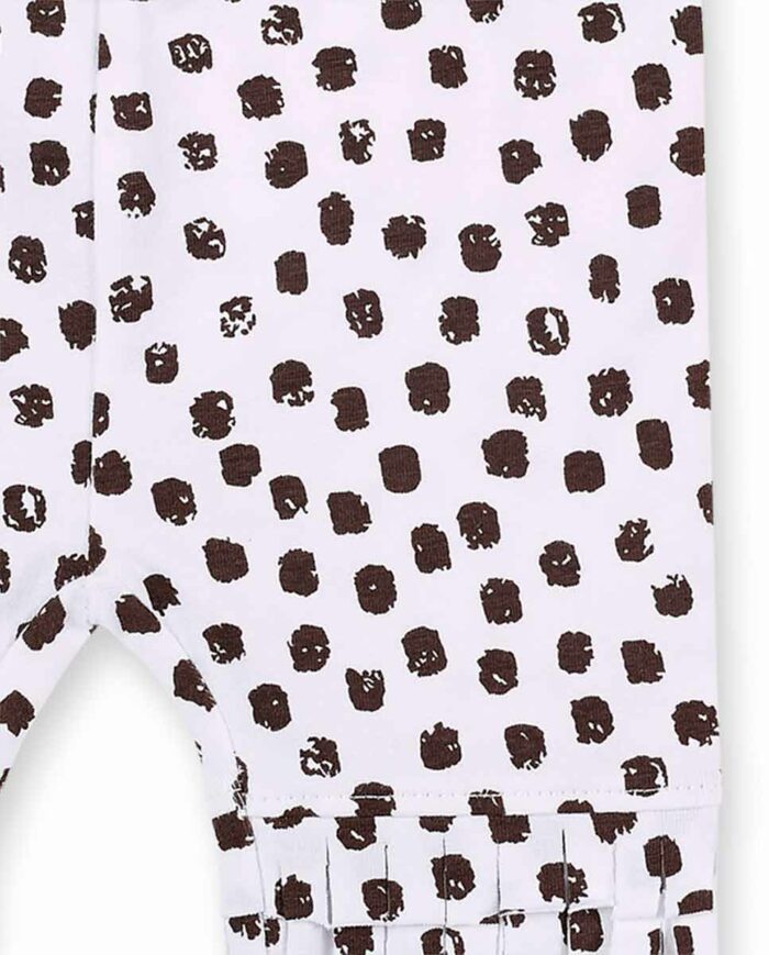 Completo arancione lavorato a maglia da bambina collezione Banana Records - immagine 4