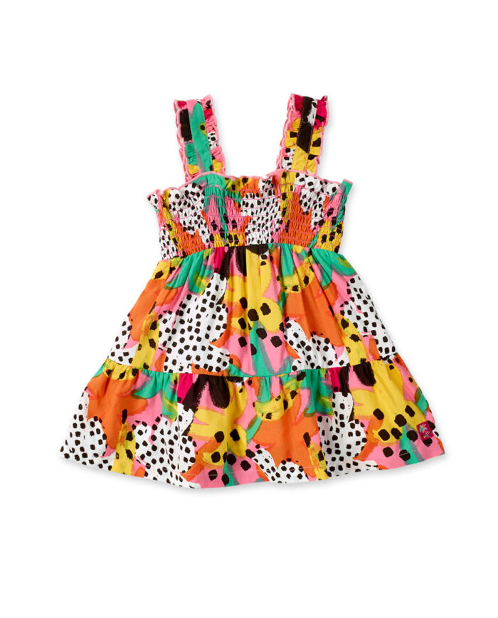 Abito da bambina in popeline rosa collezione Banana Record - immagine 4