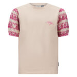 T-Shirt da ragazza beige con maniche fuxia della marca Retour