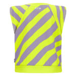 Top corto senza maniche rigato lime e viola da ragazza della marca Retour - immagine 2