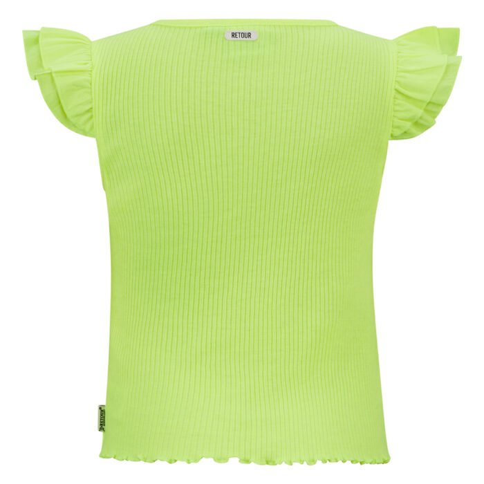 T-Shirt lime da ragazza della marca Retour - immagine 2