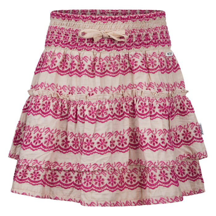 Gonna beige e fuxia da ragazza della marca Retour - immagine 1