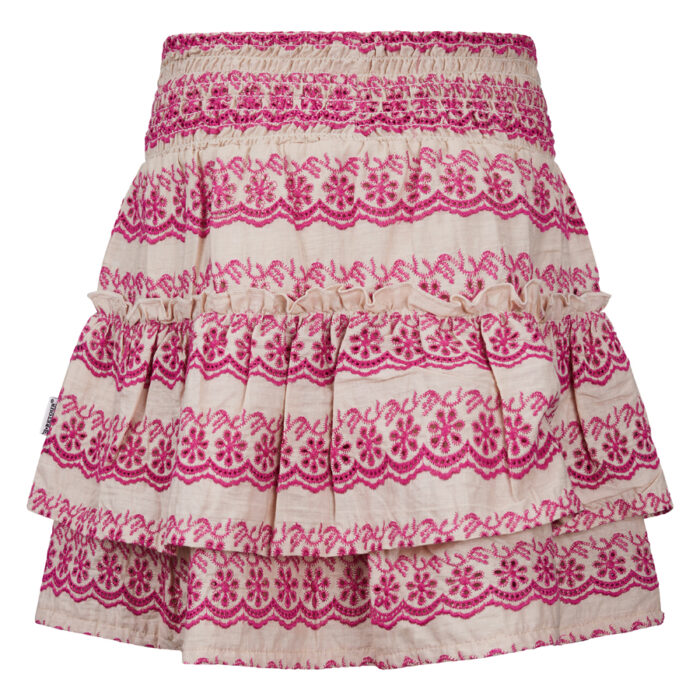 Gonna beige e fuxia da ragazza della marca Retour - immagine 2