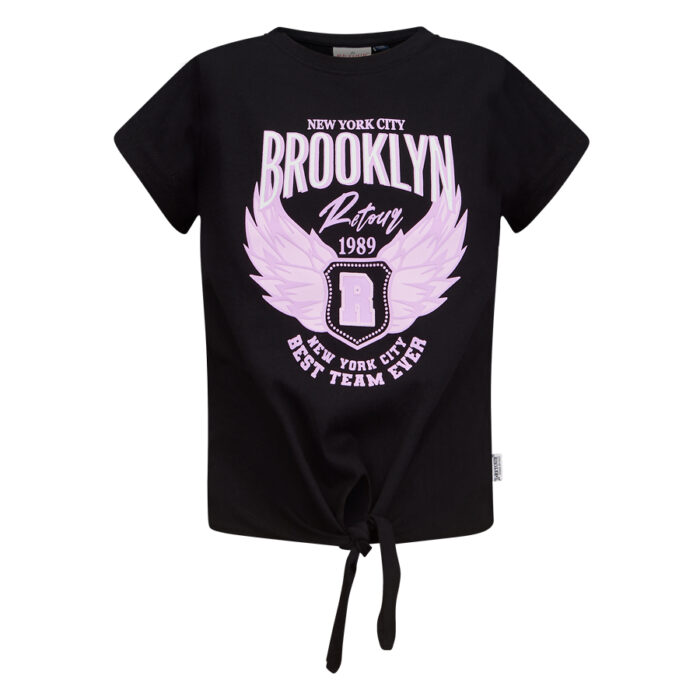 T-shirt femminile nera e rosa - immagine 1