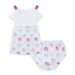 Abito popelín bianco da bambina con palline e angurie della marca Tuc Tuc - immagine 2