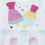 Abito popelín bianco da bambina con palline e angurie della marca Tuc Tuc - immagine 3