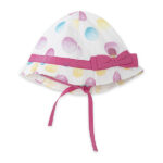 Cappellino popelín bianco con palline da bambina della marca Tuc Tuc