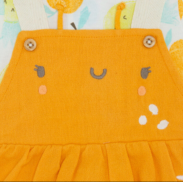 Pagliaccetto arancione da bambina Picnic Time - immagine 3