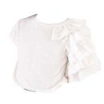 T-shirt bianca da ragazza della marca Naida