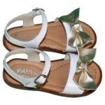 Sandalo bianco con fiocco da bambina della marca Panyno - immagine 3
