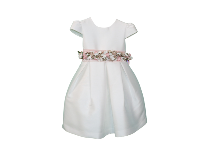 Abito bianco da cerimonia da bambina - immagine 1