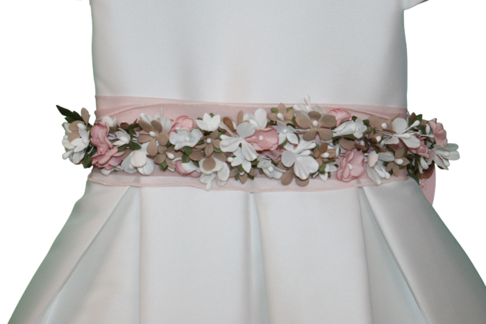 Abito bianco da cerimonia da bambina - immagine 2