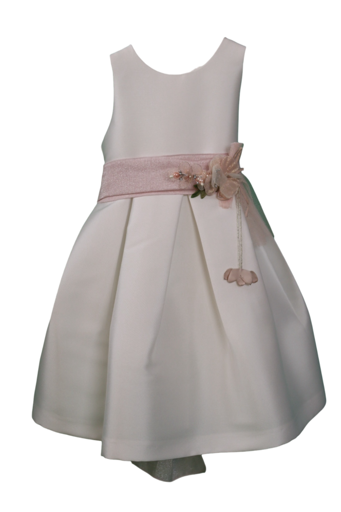 Abito bianco da cerimonia da bambina - immagine 1