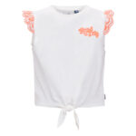 T-shirt bianca e arancione da ragazza della marca Retour