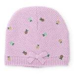 Cappellino in maglia lilla