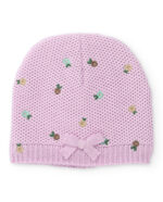 Cappellino in maglia lilla