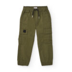 Pantaloni cargo da bambino colore verde militare