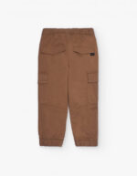 Pantaloni jogger cargo per bambino color marrone - immagine 2