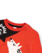 Completo per bambino nero e arancione con stampa lupo ululante - immagine 8